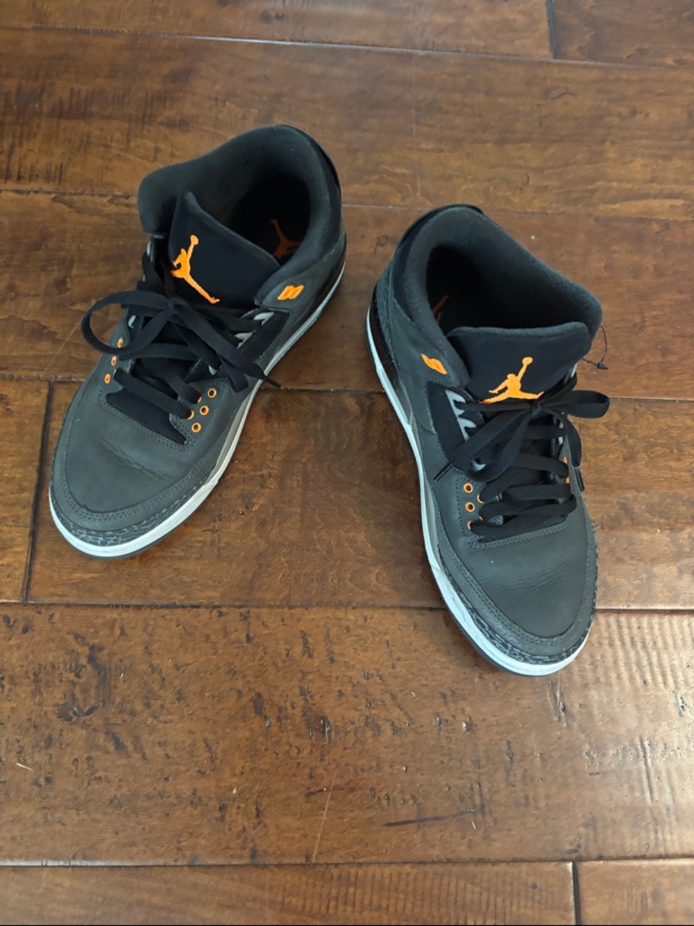 Jordan High-Top Sneakers - Black with Orange Accents